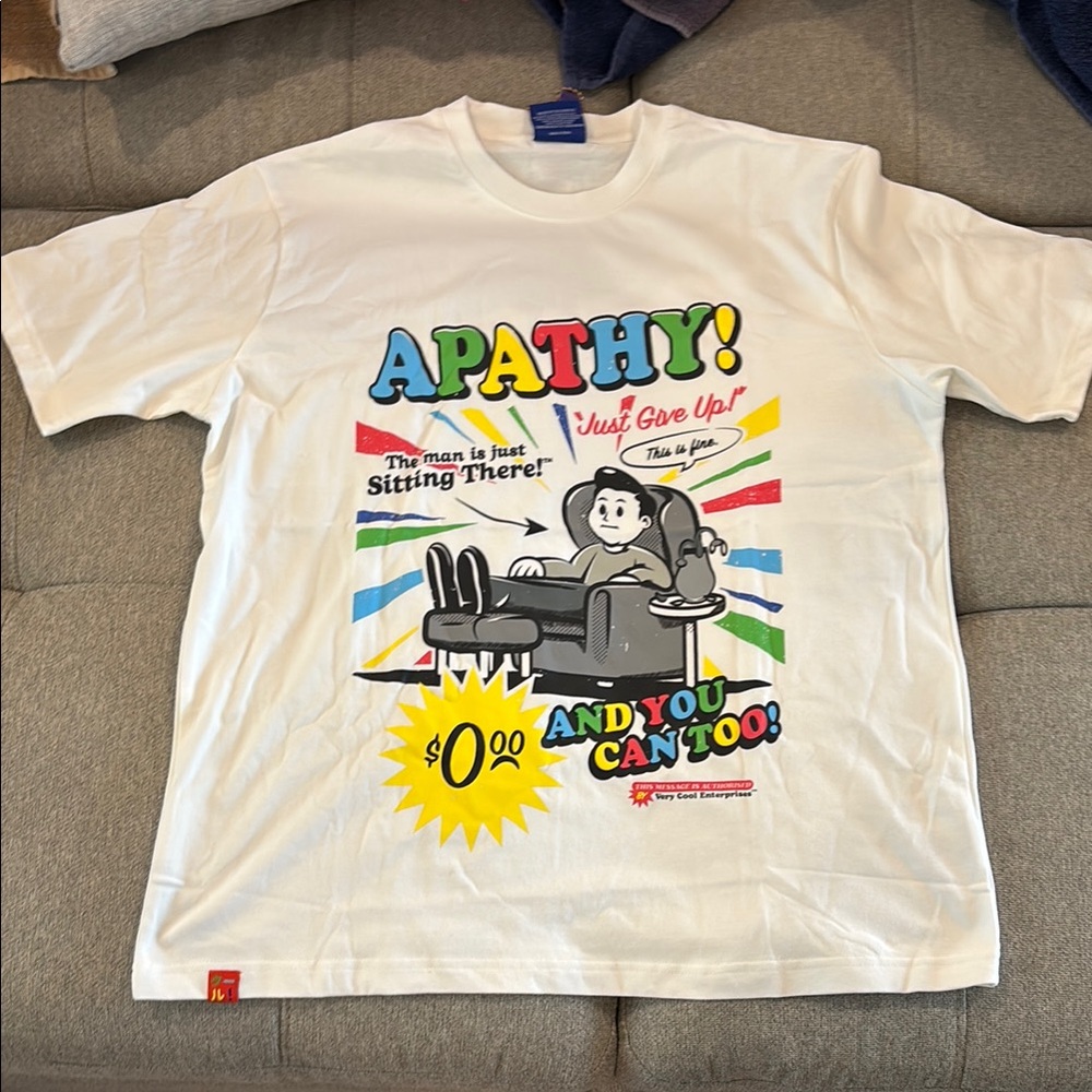 Cool Shirtz Apathy Graphic Tee - White